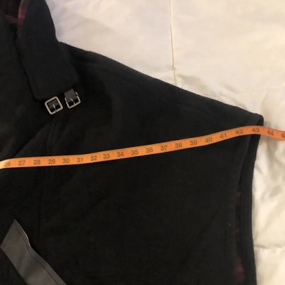 COACH CAPE w/DETACHABLE HOOD Wm Sz XS/S, RN 132154, Black Oversized NEW